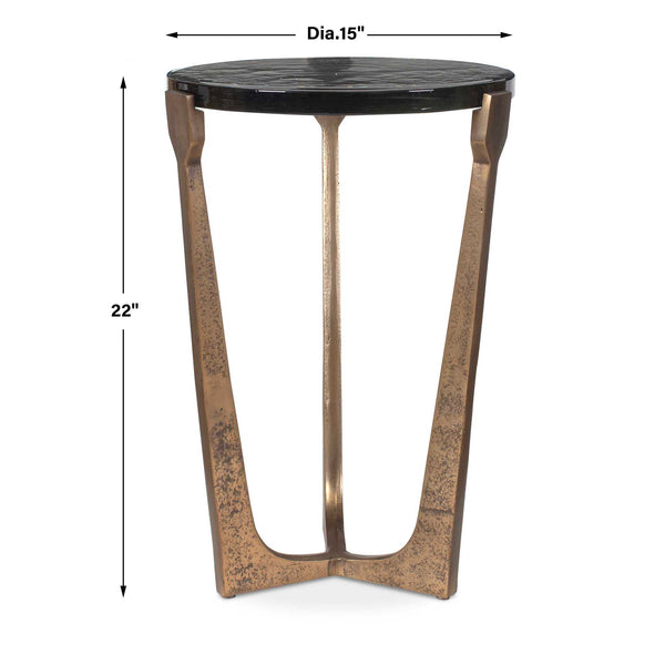 Uttermost Bohdi Outdoor Brass Accent Table