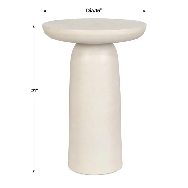 Uttermost Joppa White Outdoor Accent Table