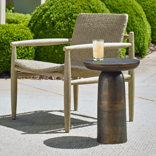 Uttermost Joppa Dark Bronze Outdoor Accent Table