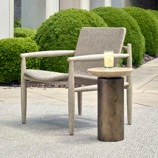 Uttermost Oslo Brass Outdoor Accent Table