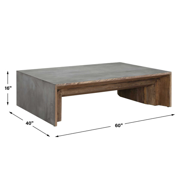 Uttermost Vail Gray Elm Coffee Table