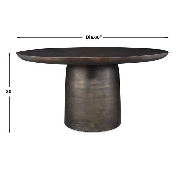 Uttermost Madrone Golden Dark Bronze Outdoor Dining Table