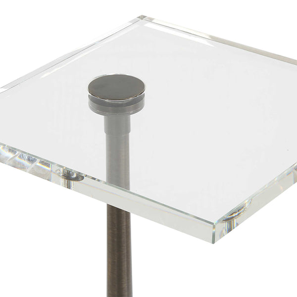 Uttermost Pelton Marble Glass Drink Table