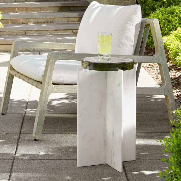 Uttermost Olina Marble Outdoor Accent Table
