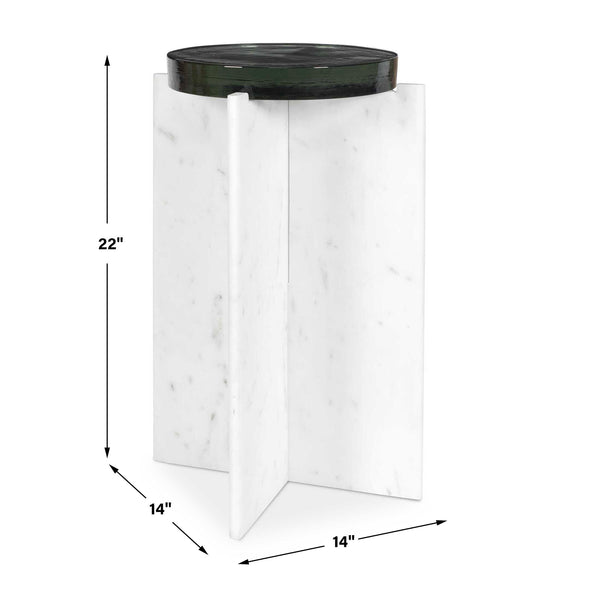 Uttermost Olina Marble Outdoor Accent Table