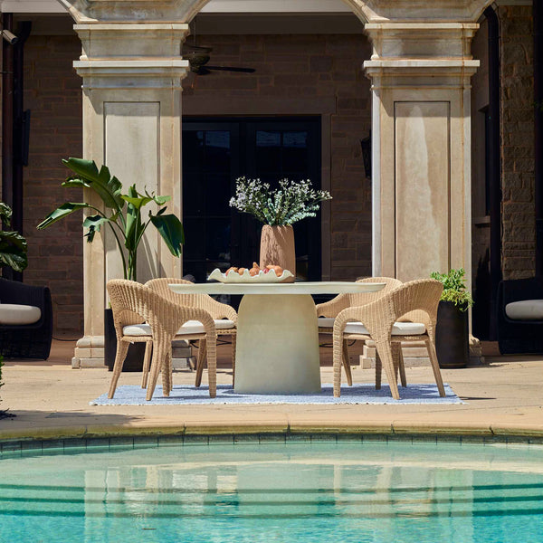 Uttermost Madrone Warm White Outdoor Dining Table