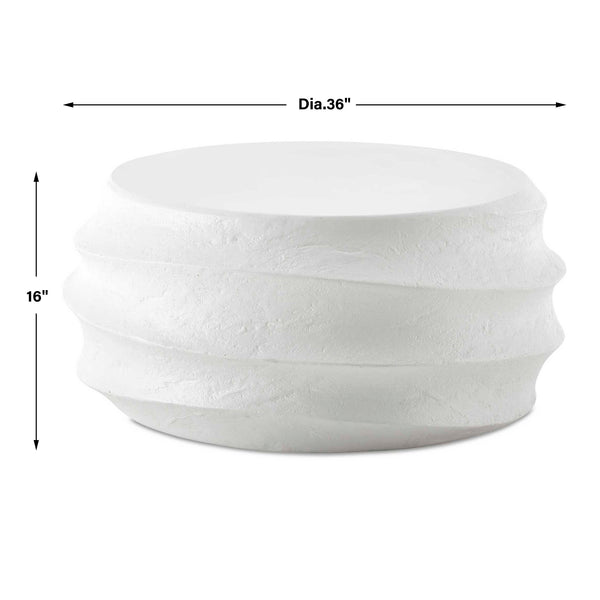 Uttermost Winded Outdoor White Coffee Table