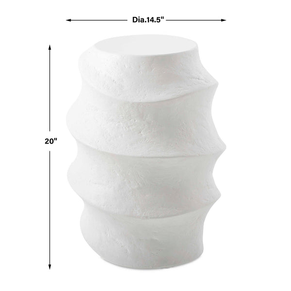 Uttermost Winded Outdoor White Accent Table