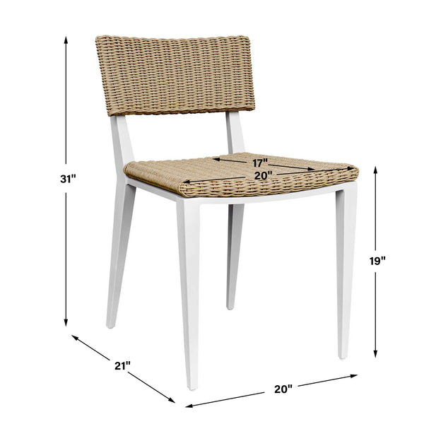Uttermost Calbas White Outdoor Dining Chair