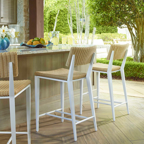 Uttermost Calbas White Outdoor Counter Stool