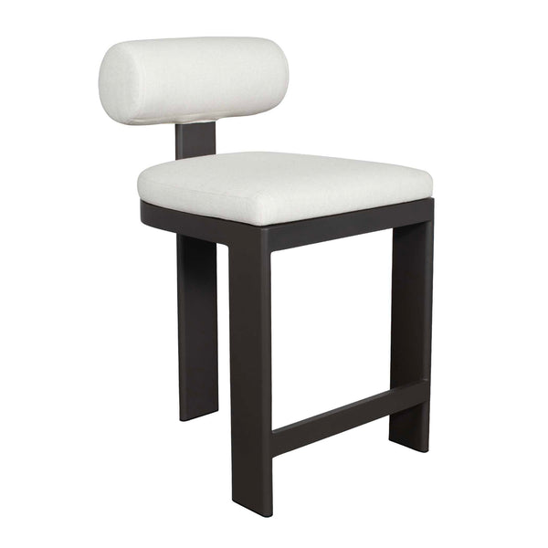 Uttermost Bolster Back White Outdoor Counter Stool