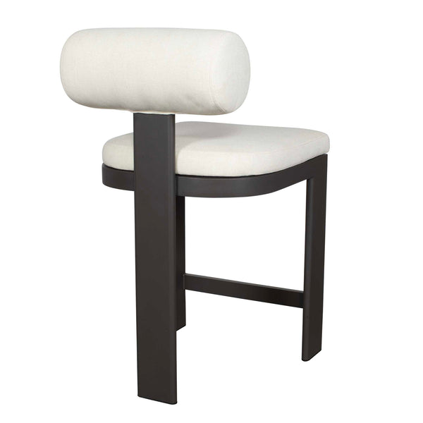 Uttermost Bolster Back White Outdoor Counter Stool