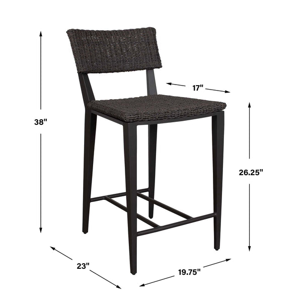 Uttermost Calbas Java Outdoor Counter Stool