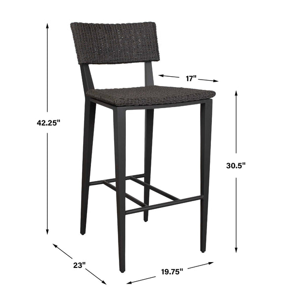 Uttermost Calbas Java Outdoor Bar Stool
