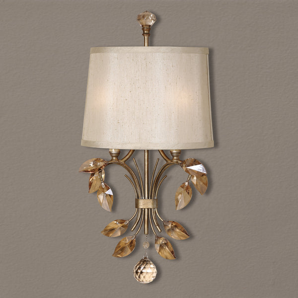 Uttermost Alenya 2 Light Gold Wall Sconce