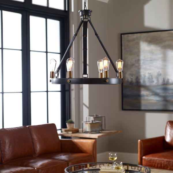 Uttermost Marlow 6 Light Antique Bronze Chandelier