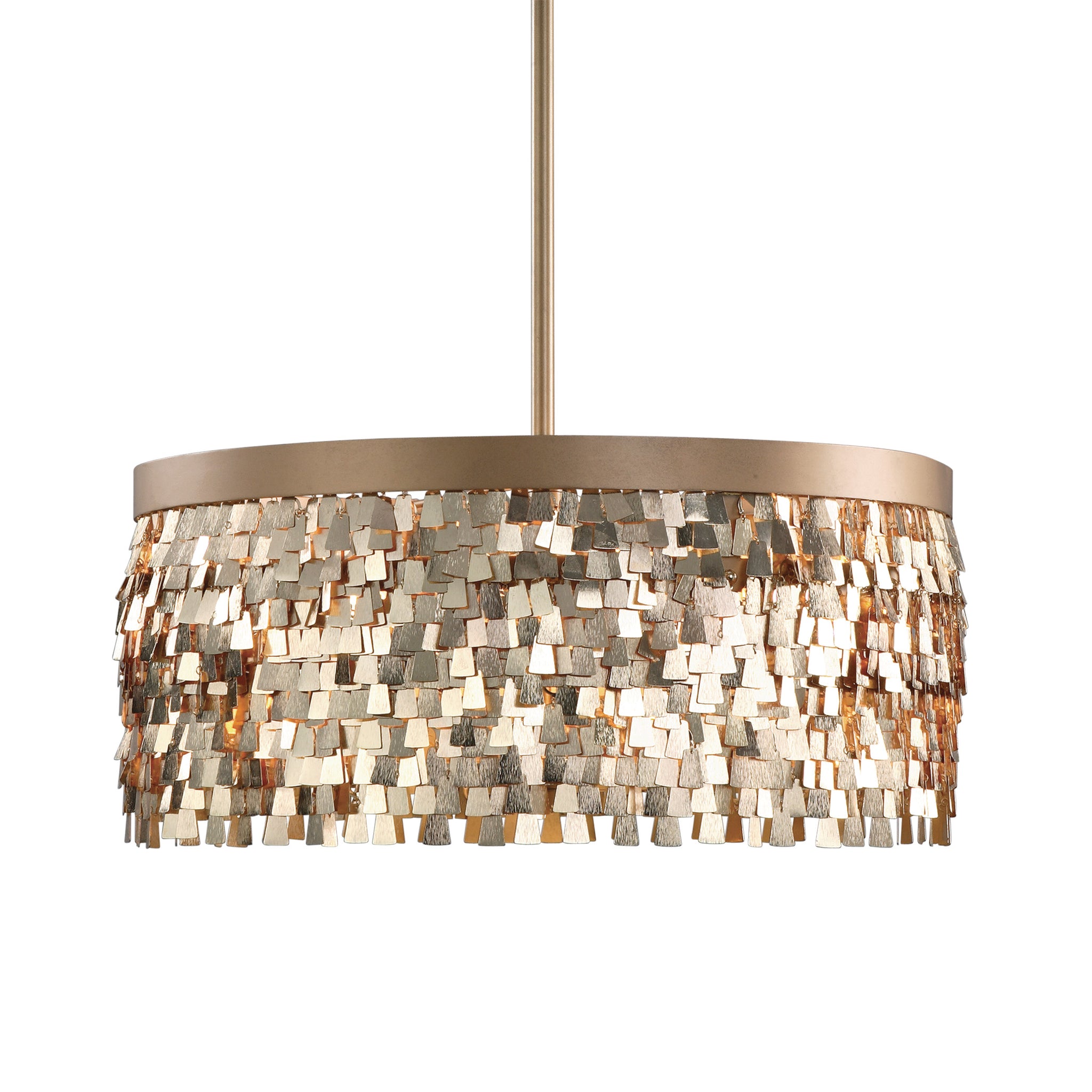 Uttermost Tillie 3 Light Textured Gold Pendant