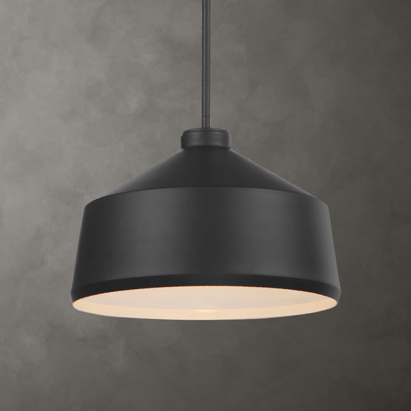 Uttermost Holgate 1 Light Black Pendant