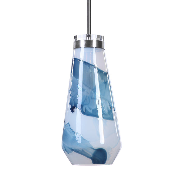 Uttermost Windswept Blue & White 1 Light Mini Pendant