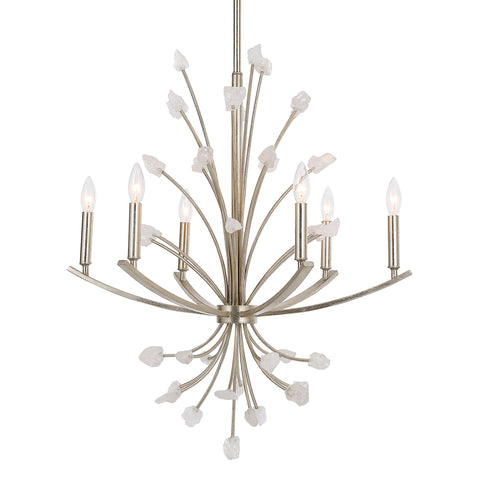 Uttermost Juliette 6 Light Silver Chandelier