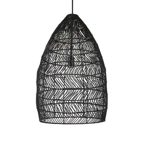 Uttermost Nandi 1 Light Woven Black Pendant