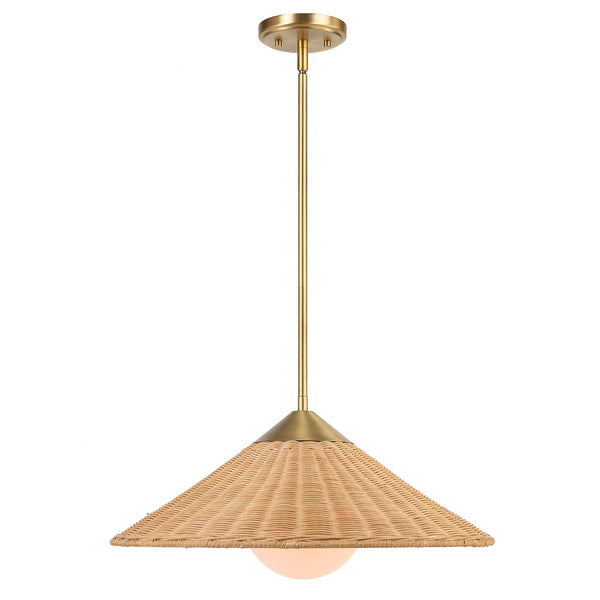 Uttermost Phuvinh 1 Light Rattan Shade Pendant