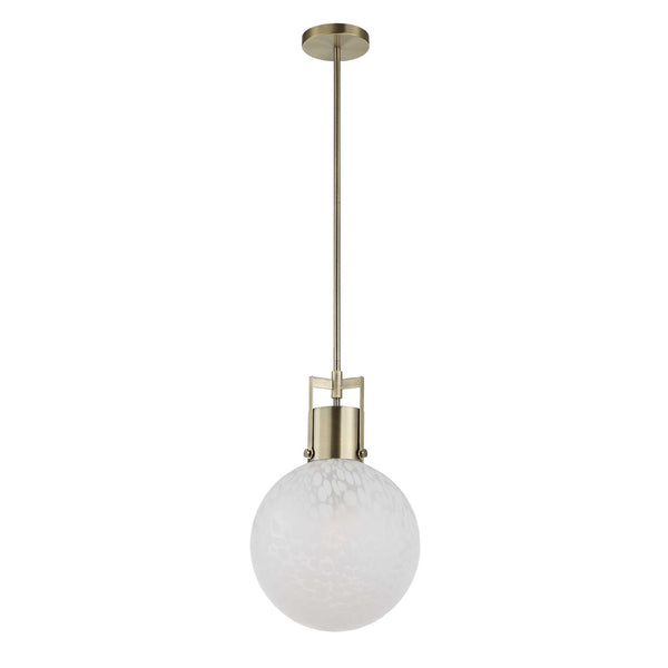 Uttermost Huch 1 Light White Glass Pendant
