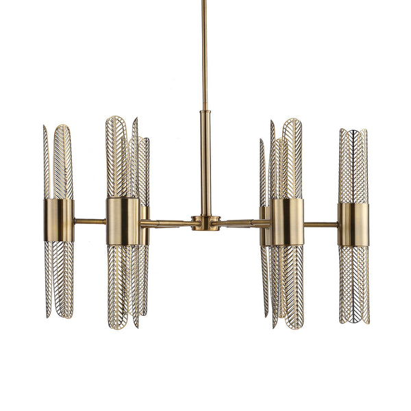 Uttermost Cret 12 Light Brass Chandelier