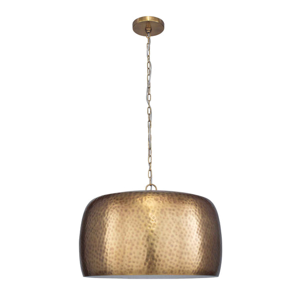 Uttermost Lemont Hammered Brass 1 Light Pendant