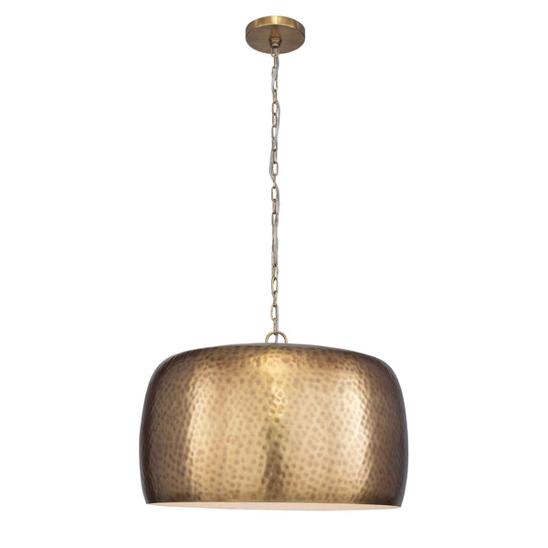 Uttermost Lemont Hammered Brass 1 Light Pendant