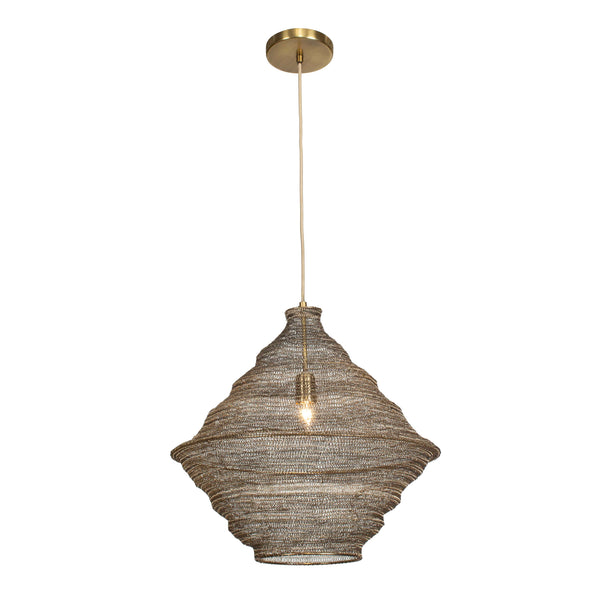 Uttermost Sigh Woven Brass 1 Light Pendant