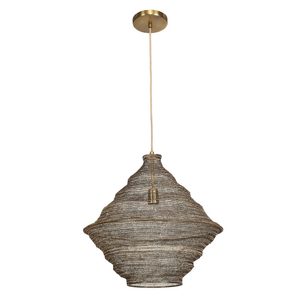 Uttermost Sigh Woven Brass 1 Light Pendant