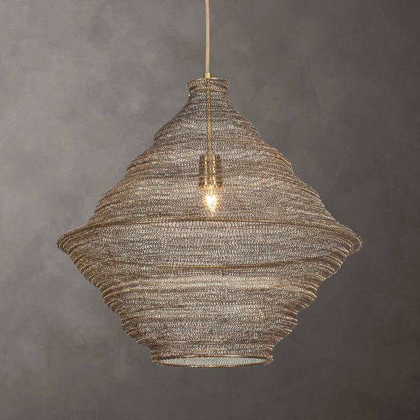 Uttermost Sigh Woven Brass 1 Light Pendant