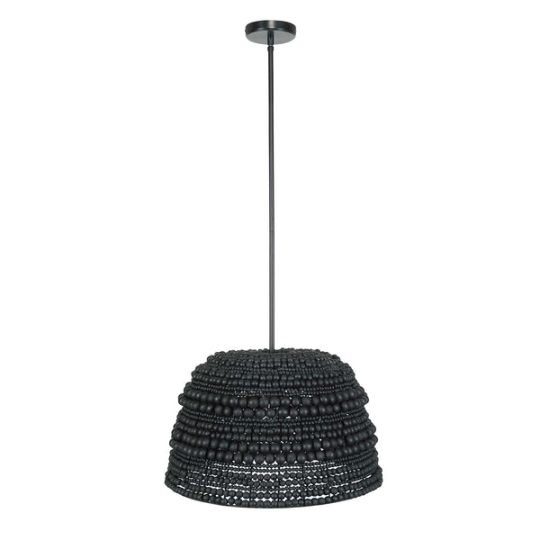 Uttermost Persephone Black Bead 1 Light Pendant