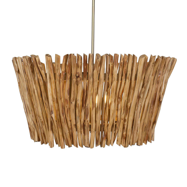 Uttermost Rhea 4 Light Wood Branch Chandelier