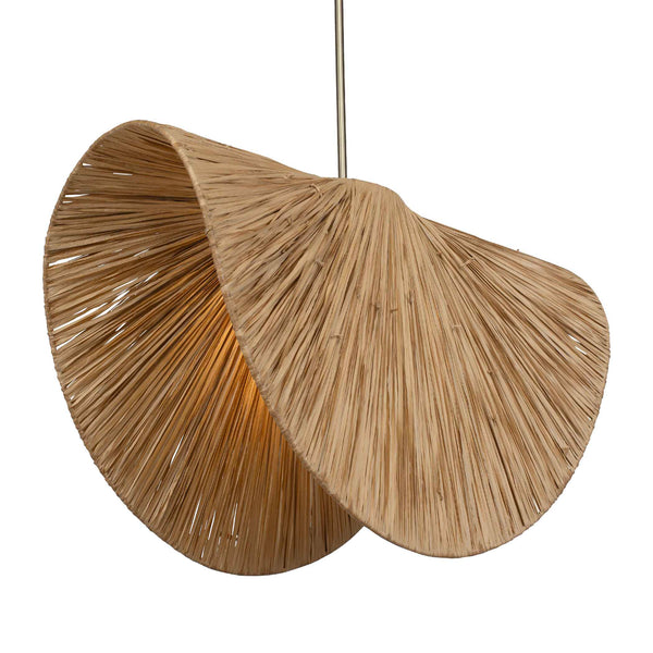 Uttermost Bend 1 Light Raffia Pendant