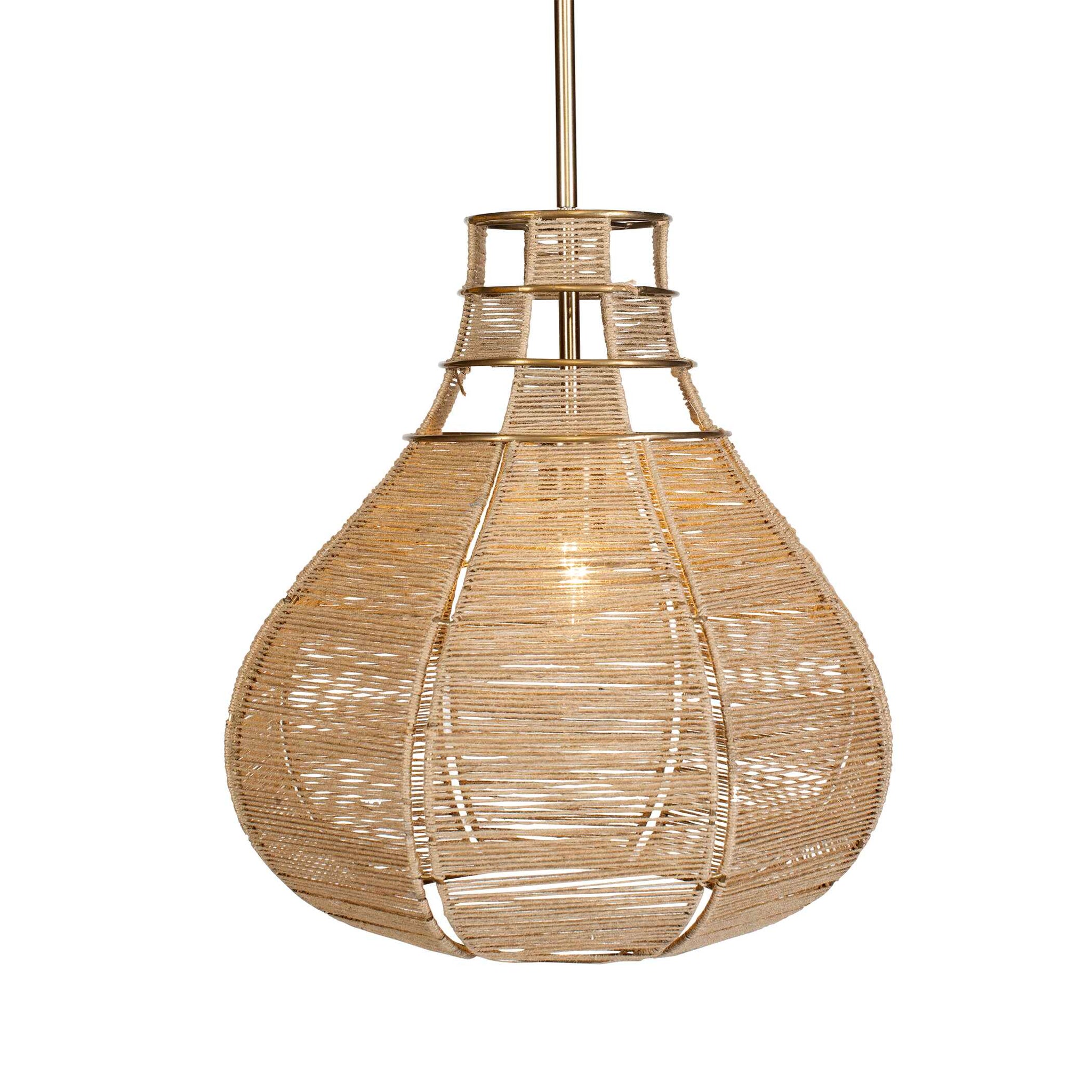 Uttermost Hestia 1 Light Natural Rope Pendant