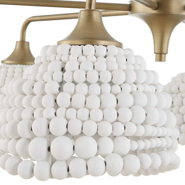 Uttermost Biddeford 6 Light White Beaded Pendant