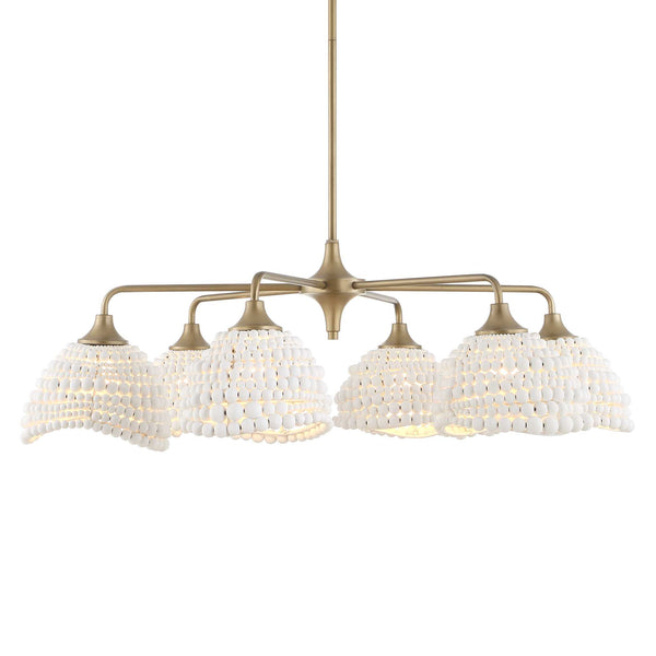 Uttermost Biddeford 6 Light White Beaded Pendant