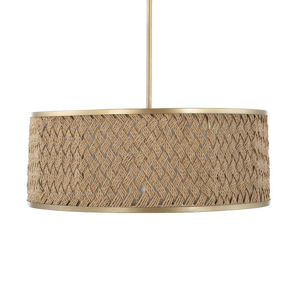 Uttermost Pinchot 4 Light Rattan Drum Pendant