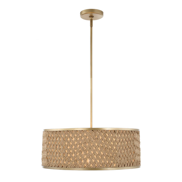 Uttermost Pinchot 4 Light Rattan Drum Pendant