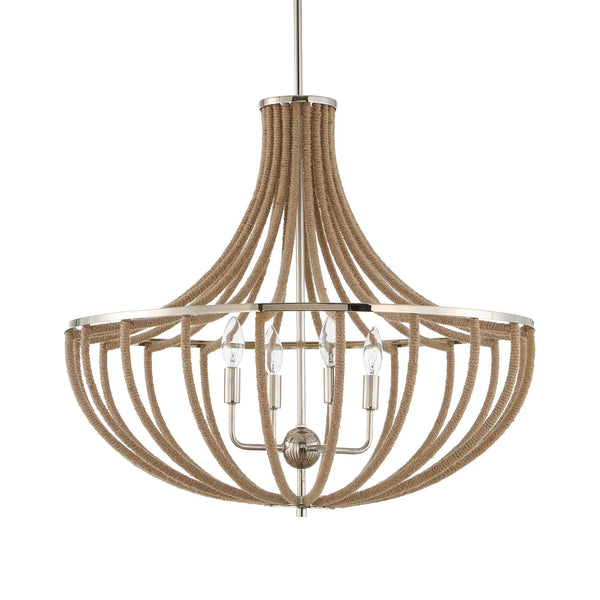Uttermost Lovelock 4 Light Rope Empire Chandelier