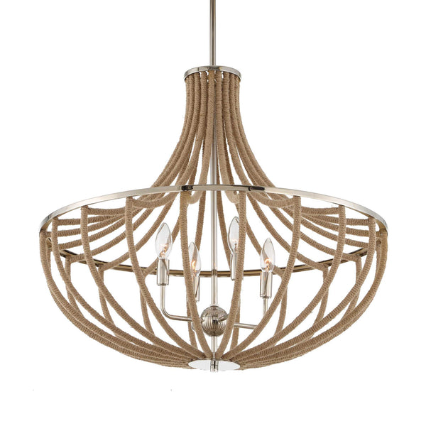 Uttermost Lovelock 4 Light Rope Empire Chandelier