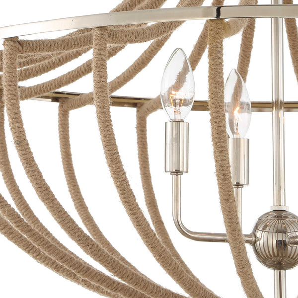 Uttermost Lovelock 4 Light Rope Empire Chandelier