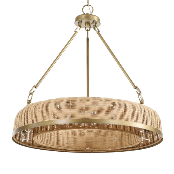 Uttermost Ladakh 9 Light Round Wicker Pendant