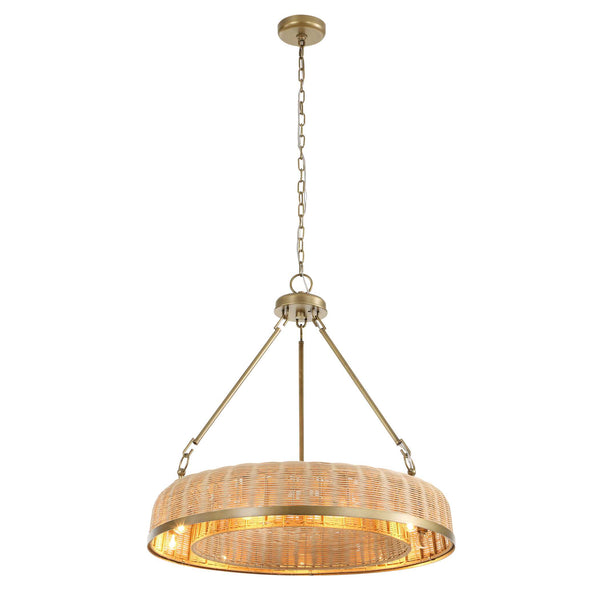 Uttermost Ladakh 9 Light Round Wicker Pendant
