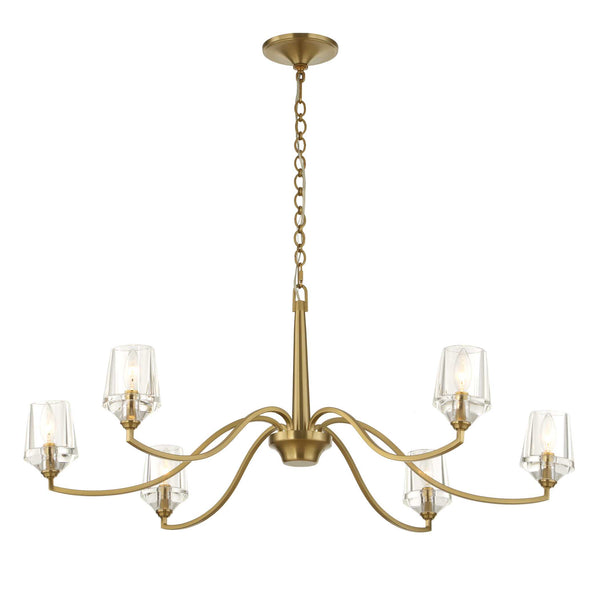 Uttermost Barcelona 6 Light Brass Chandelier