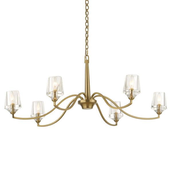 Uttermost Barcelona 6 Light Brass Chandelier