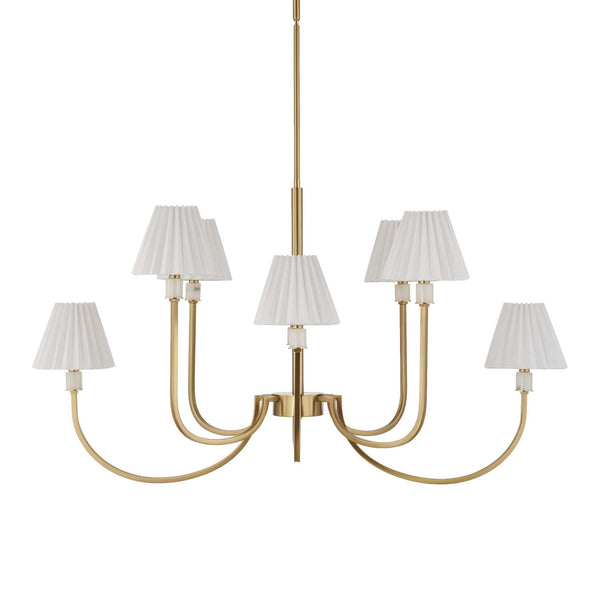 Uttermost Poppins 8 Light Brass Chandelier