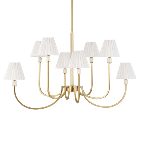 Uttermost Poppins 8 Light Brass Chandelier